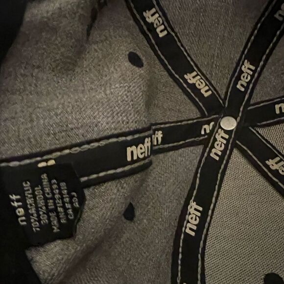 Neff Company Black/Gray Snapback Hat/Cap - Picture 10 of 10